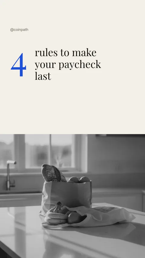 4 rules to make your paycheck last