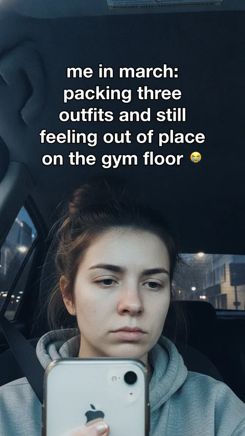 Me in march: packing three outfits and still feeling out of place on the gym floor 😭