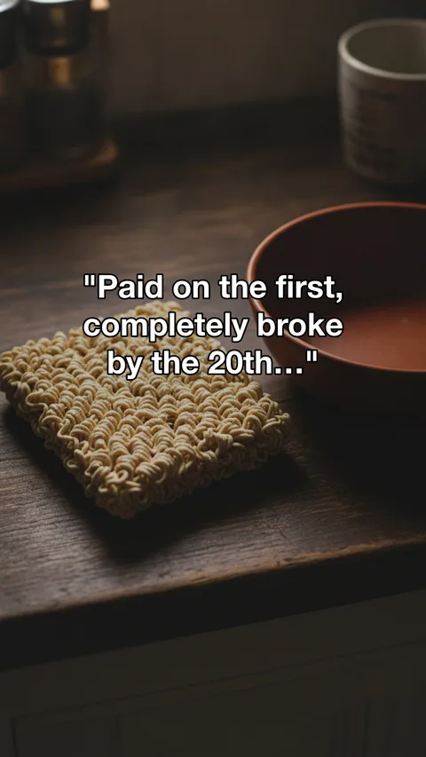 "Paid on the first, completely broke by the 20th…"